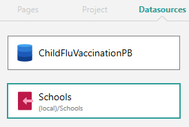 Picture showing the New Schools Datasource. 